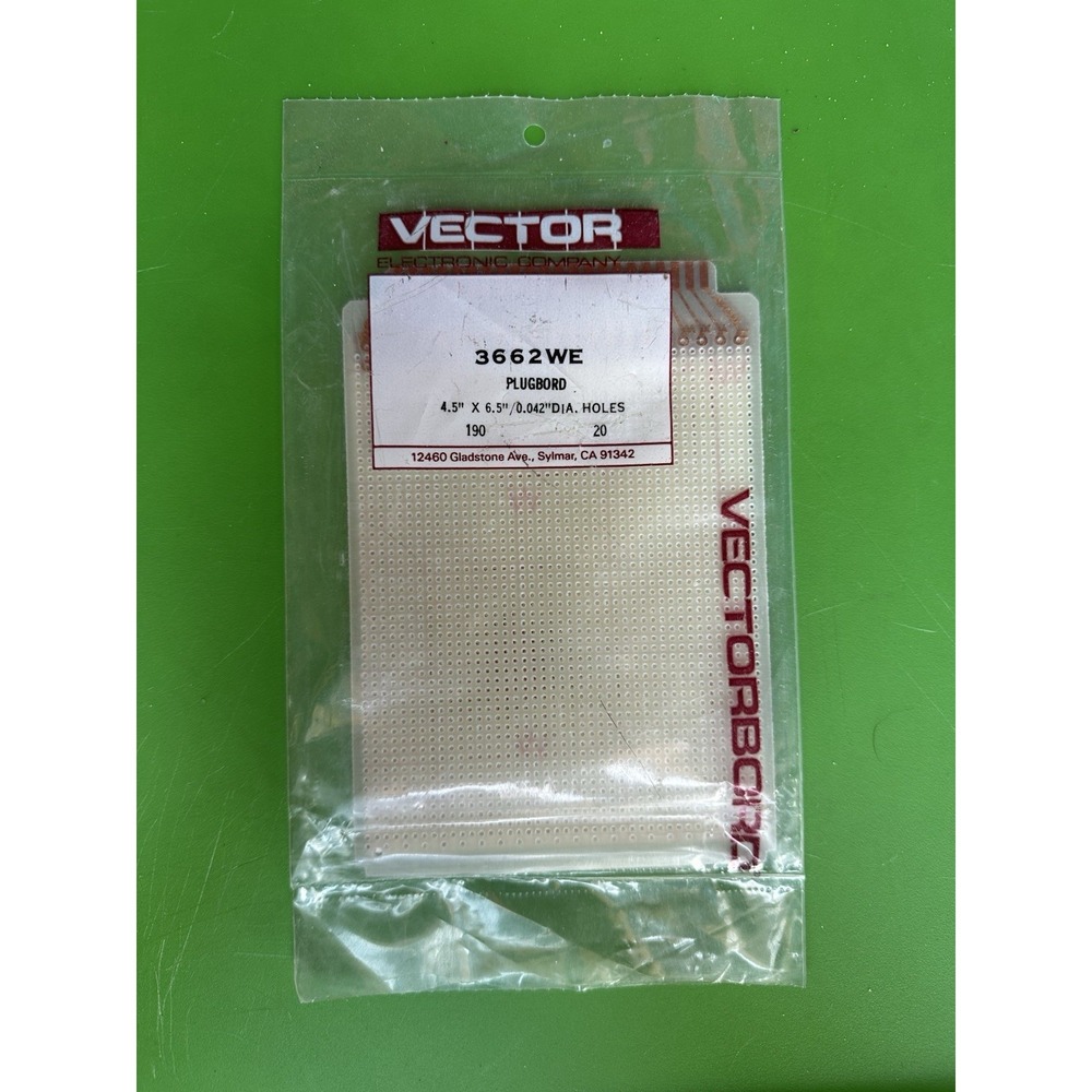 Vector 3662 WE Electronic Plugboard‎ 4.5" X 6.5"/0.042"DIA. HOLES Vectorboard